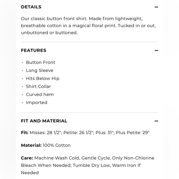 TALBOTS NWT 2X Cotton Button Front Shirt in Magical Floral • Rainbow Paisley - Picture 9 of 13